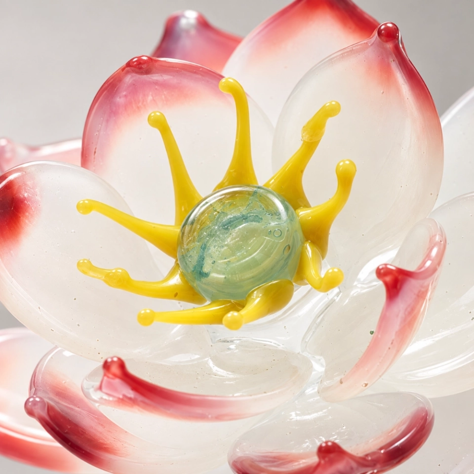 Glass Lotus Flowers, Bud & Leaves | Flore Vitrea